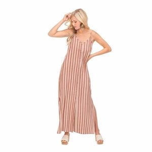 Mud Pie Maxi Dress in Rust Stripe